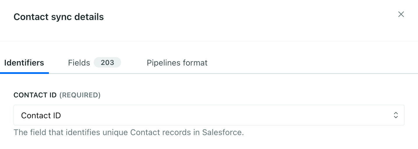 Set your salesforce contact ID