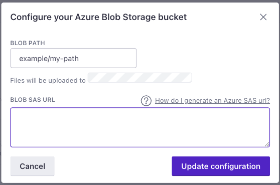 Edit your data warehouse bucket configuration