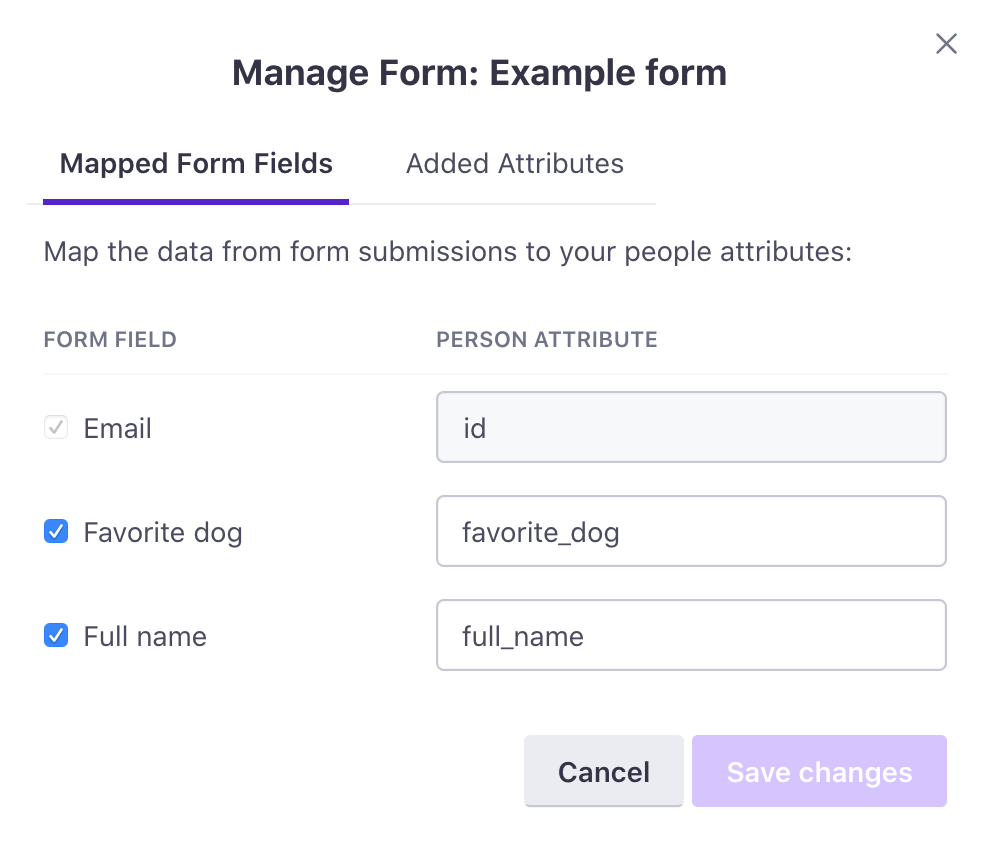 manage form fields