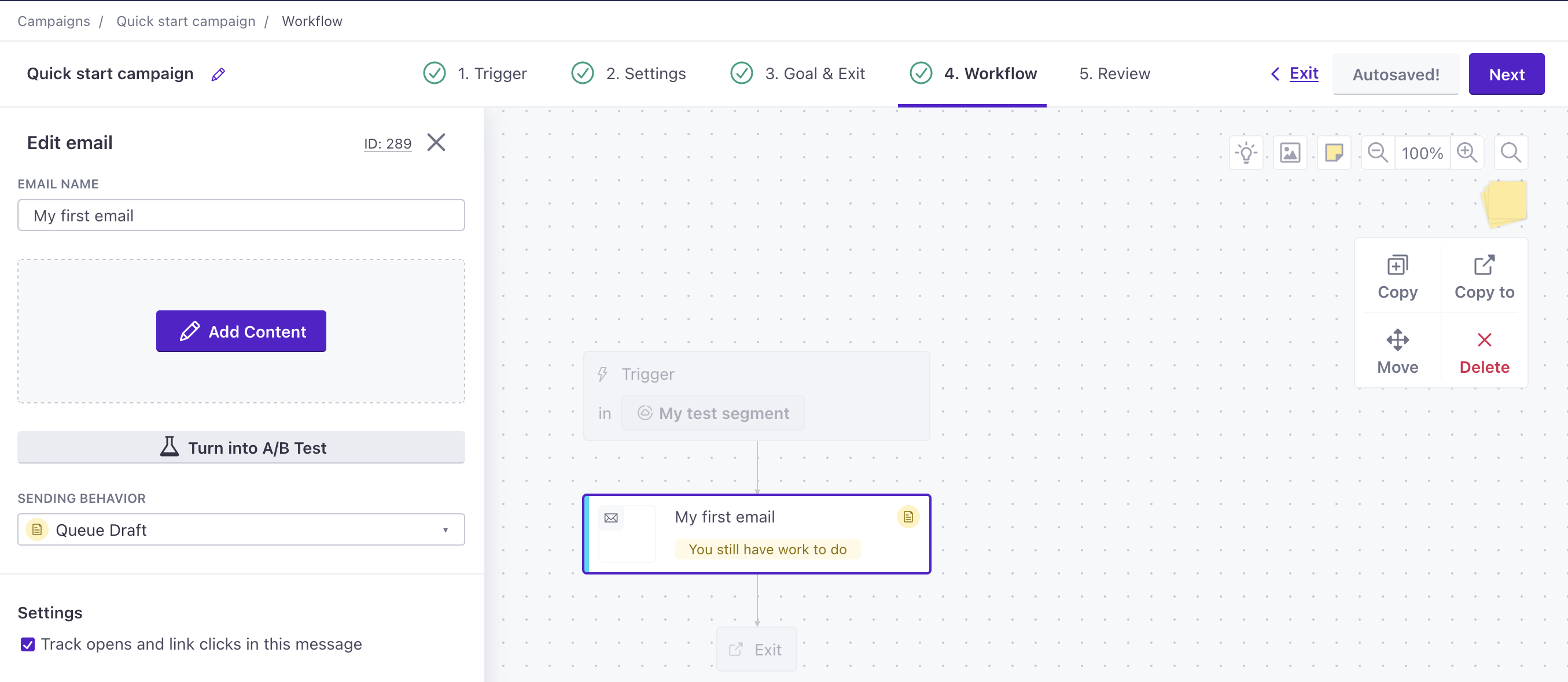 add an email to your workflow