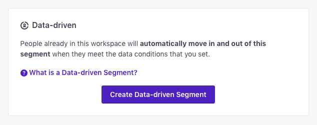Create a Data-driven Segment in Customer.io