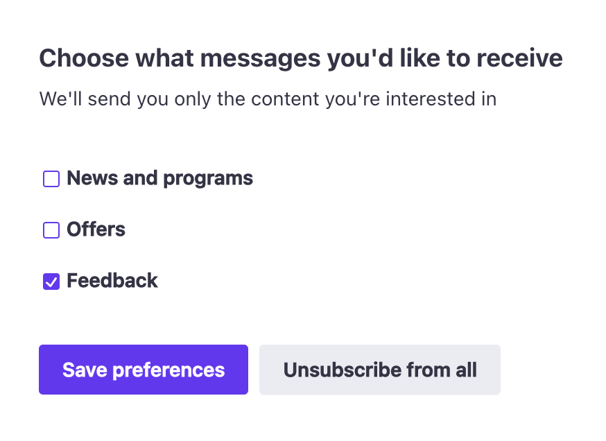 the unsubscribe prompt