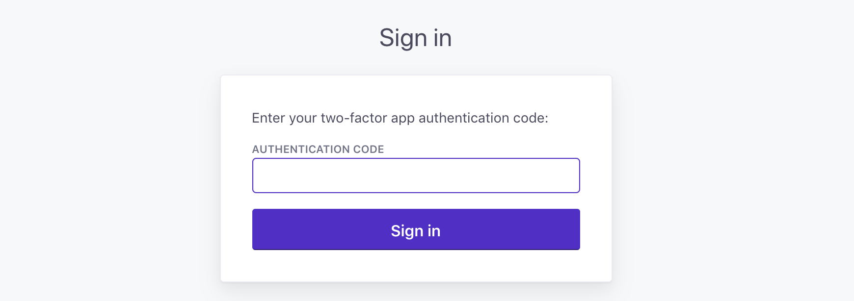 Two-Factor Authentication code