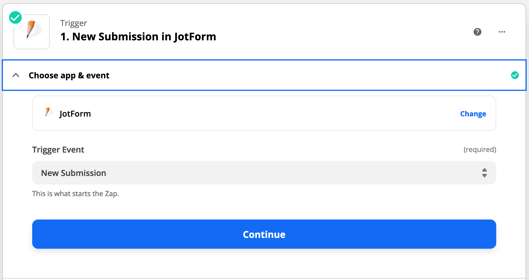 Trigger based on form submissions from Jotform