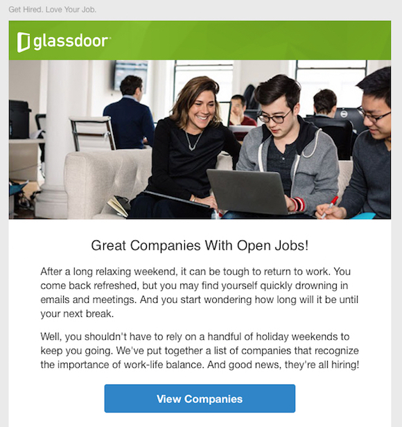Glassdoor email