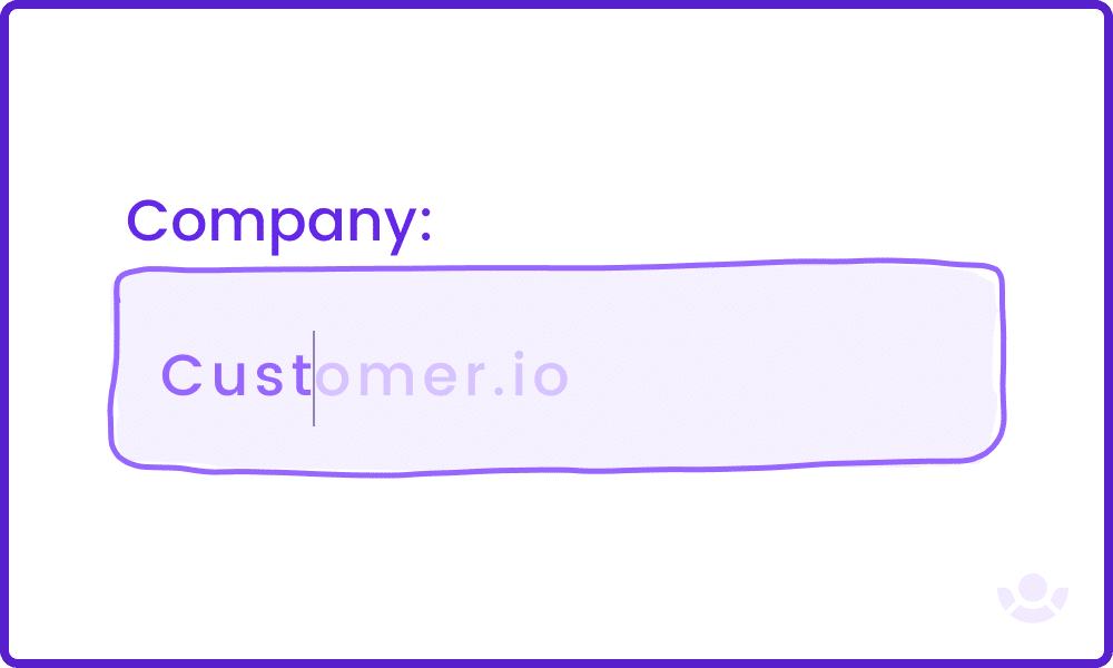 Lead-capture form example: auto-filling company name