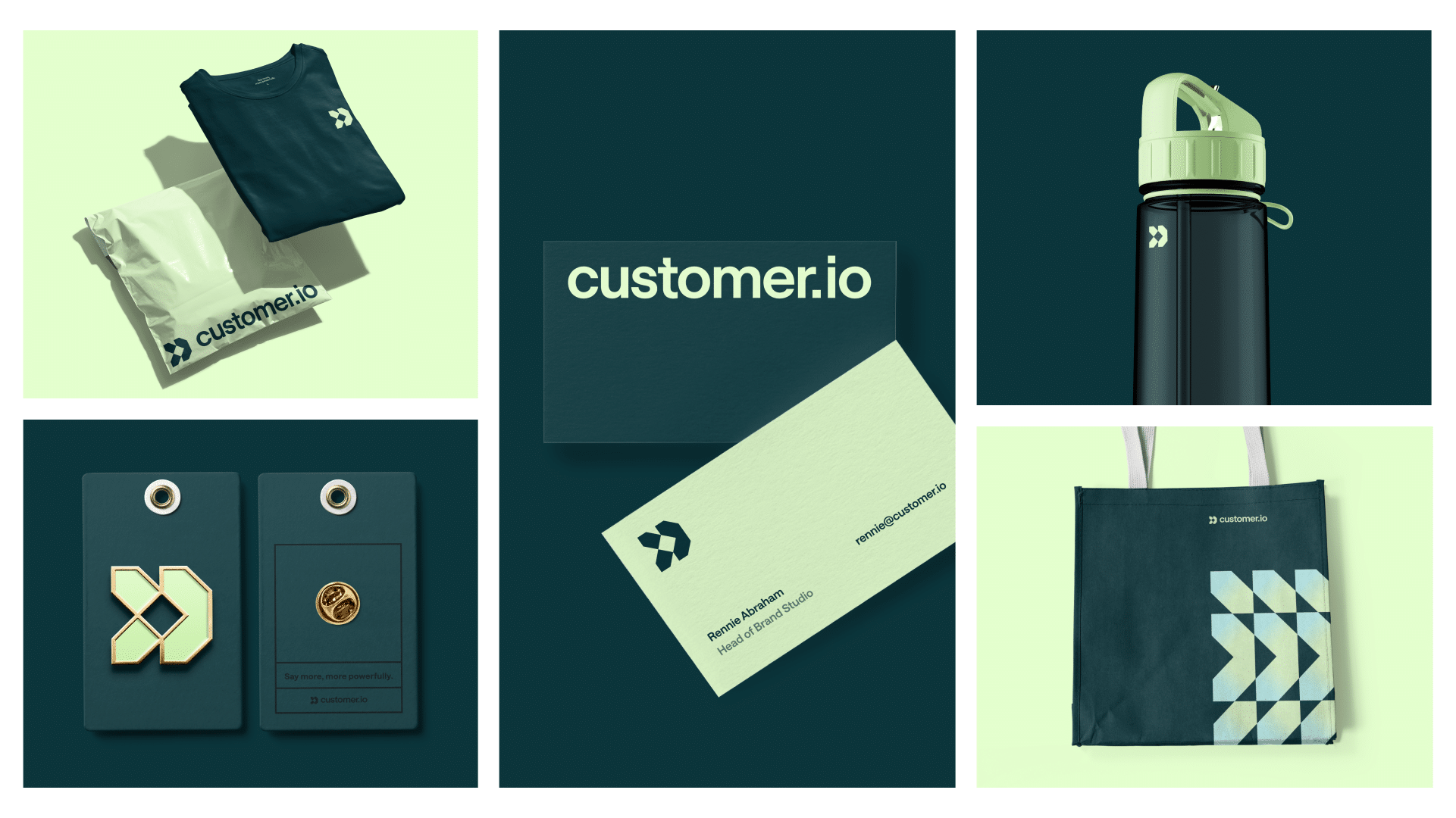 Customer.io new logo application